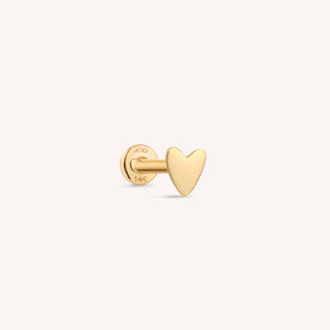 Love Heart Threaded Labret Earring