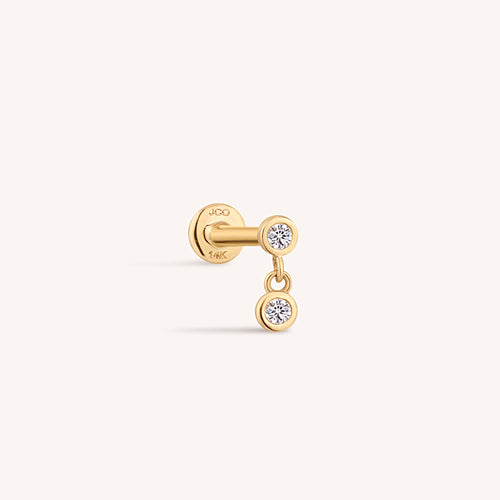 Teardrop Diamond Droplet Labret Earring