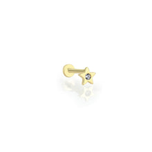 Load image into Gallery viewer, Star Diamond Piercing Earring