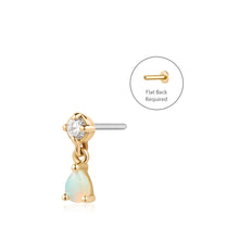 Load image into Gallery viewer, KAITLYN | Opal and Lab Grown Diamond Piercing Top Earring