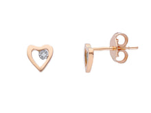 Load image into Gallery viewer, Earrings Heart Diamond