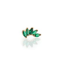 Load image into Gallery viewer, Pavona Emerald Threaded Piercing Earring