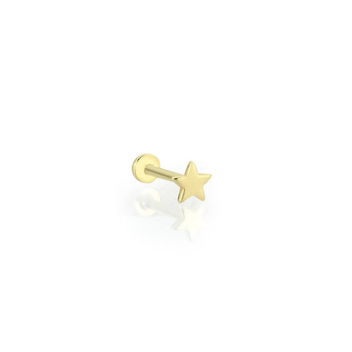 Stellina Solid Gold Threaded Piercing Earring