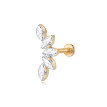 Load image into Gallery viewer, Lotus Garland Lab Grown Diamond Flatback Stud
