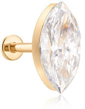 Load image into Gallery viewer, Marquise Lab Grown Diamond Flatback Stud