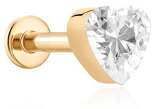 Load image into Gallery viewer, Heart Lab Grown Diamond Flatback Stud