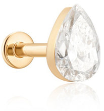 Load image into Gallery viewer, Pear Lab Grown Diamond Flatback Stud