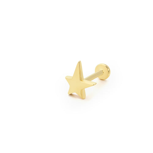 Stella Solid Gold Threaded Piercing Earring