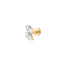 Load image into Gallery viewer, Marquise Duo Lab Grown Diamond Flatback Stud