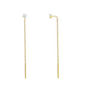Zirconia Thread Earrings