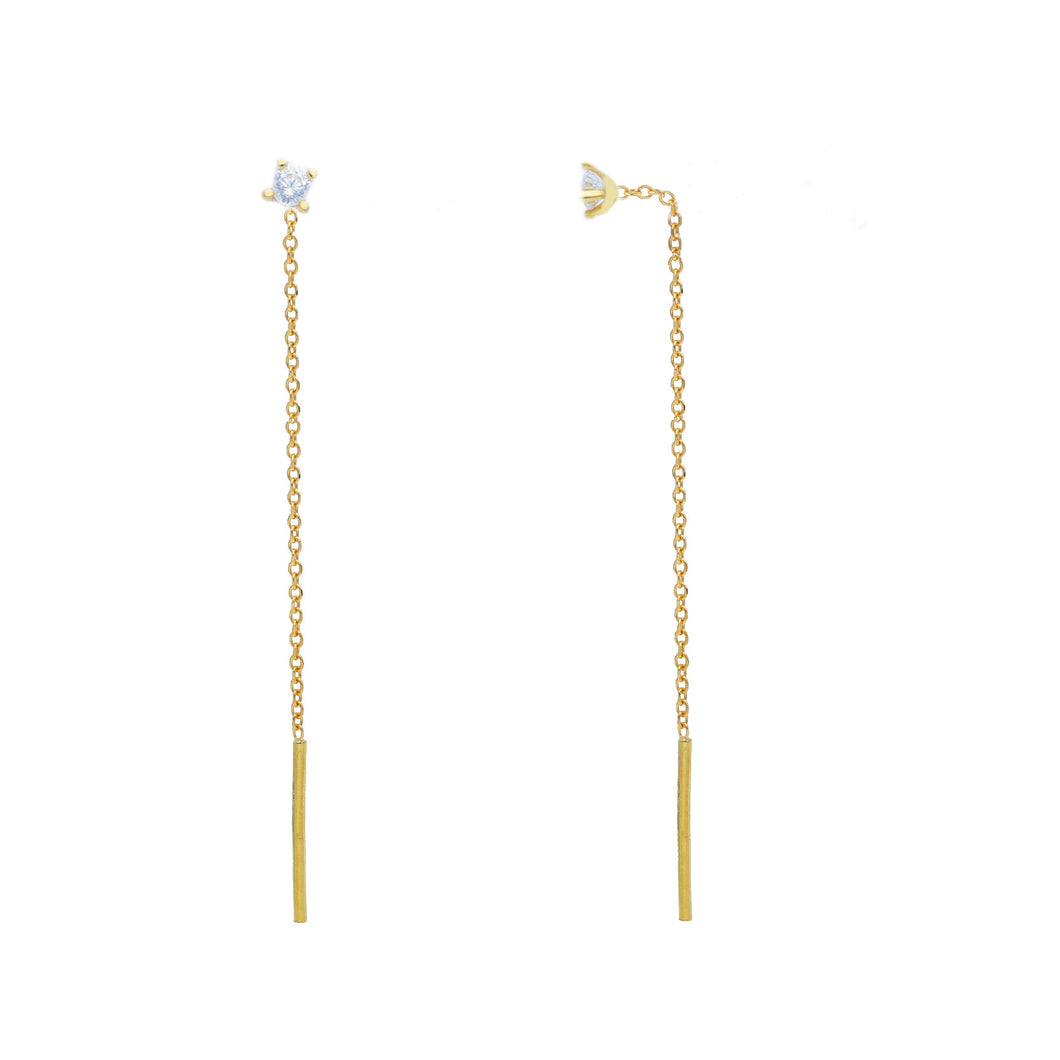 Zirconia Thread Earrings