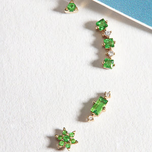 PAZ | Tsavorite Pyramid Piering Earring YG