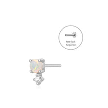 Load image into Gallery viewer, OCTOBER | Opal and White Sapphire Single Piercing Earring