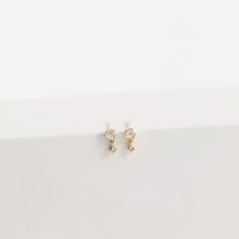 Load image into Gallery viewer, IDA | Rose Cut Double White Sapphire Stud