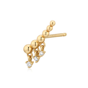 KORA | Dangling Lab Grown Diamond Beaded Climber Stud