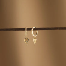 Load image into Gallery viewer, VICTORIA  |  Single Diamond Heart Hoop