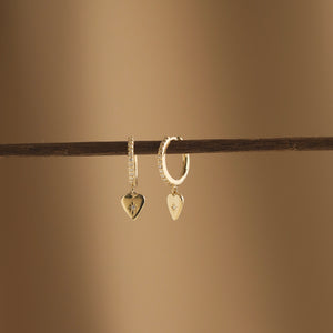 VICTORIA  |  Single Diamond Heart Hoop