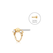 Load image into Gallery viewer, RIPLEY | Lab Grown Diamond Drop Chain Piercing Earring YG