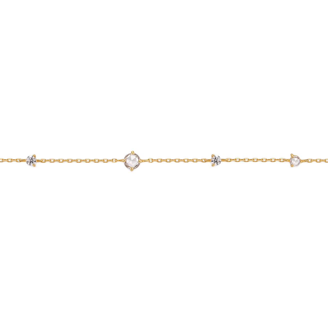 MATILDA | Rose Cut White Sapphire Forever Bracelet