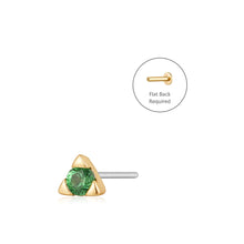 Load image into Gallery viewer, PAZ | Tsavorite Pyramid Piering Earring YG