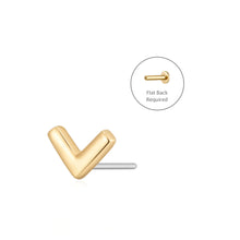 Load image into Gallery viewer, VICTORIA | Gold Wishbone Piercing Earring YG