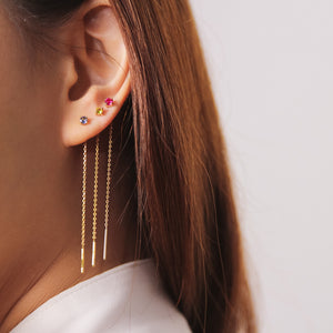 Dainty Treasure Rainbow Thread Earrings