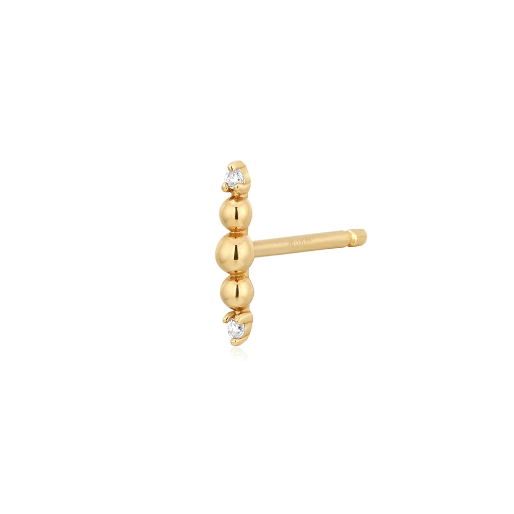 ASH | Lab Grown Diamond Beaded Climber Stud YG