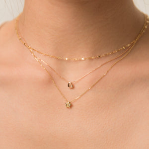 Star Diamond Yellow gold Necklace