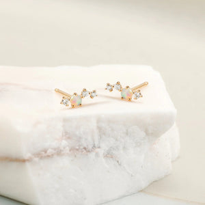 VENUS  |  Single Opal And Diamond Stud