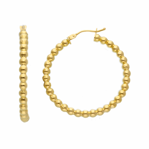 Palline Yellow Gold Hoops