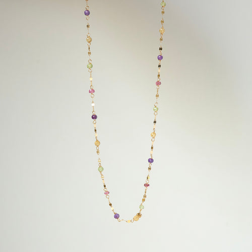 Necklace multicolor stones YG
