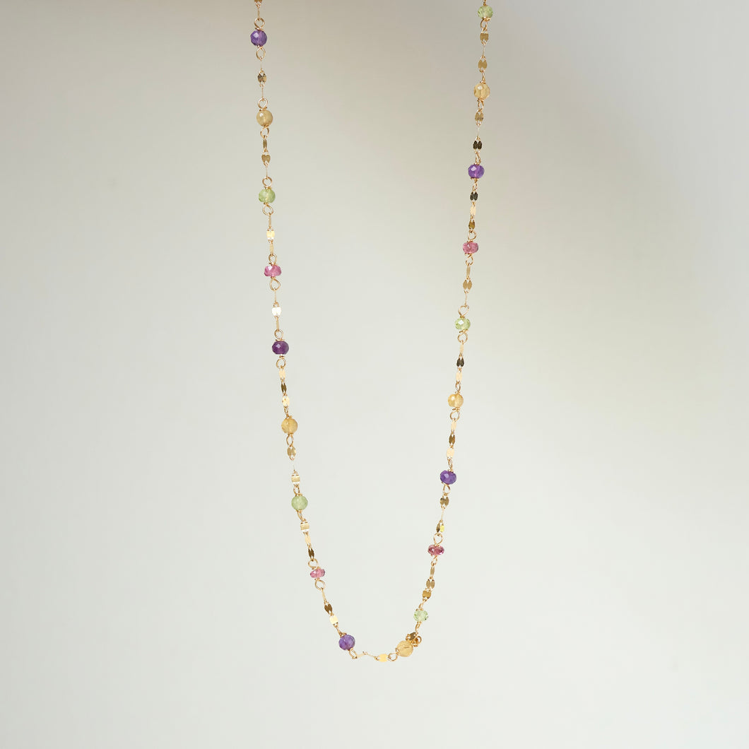 Necklace multicolor stones YG