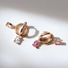 Load image into Gallery viewer, Goccia Pink Gold Huggy Earrings