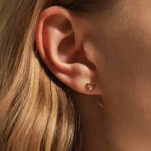 Load image into Gallery viewer, Earrings Heart Diamond