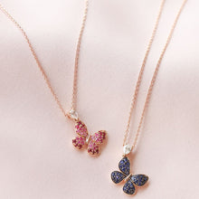 Load image into Gallery viewer, Butterfly Sapphire Necklace