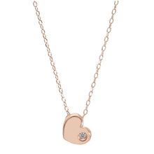 Load image into Gallery viewer, Heart Diamond Pink Gold Necklace