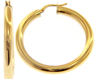 Luna Piena Yellow Gold Hoops