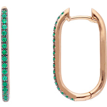 Load image into Gallery viewer, Anita&#39;s Emerald Hoops