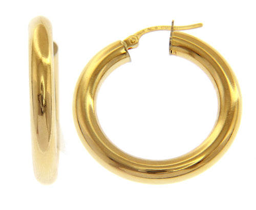 Luna Piena Yellow Gold Hoops