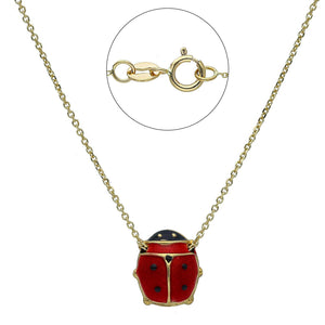 Necklace red ladybug single