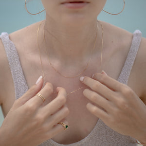 Quadrata Fine Gold Necklace