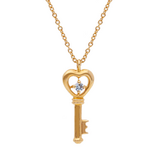 Load image into Gallery viewer, Diamond Key Necklace