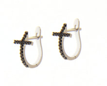 Load image into Gallery viewer, Croce Diamond Hoop Earrings