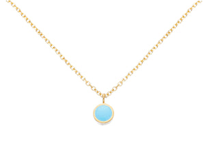 Minimal Gold Necklace with Circle Pendant