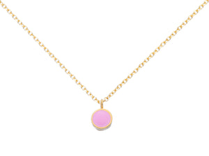 Minimal Gold Necklace with Circle Pendant