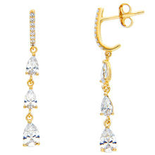 Load image into Gallery viewer, Alessandra Zirconia Pendant Earrings Yellow Gold