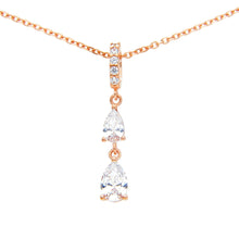 Load image into Gallery viewer, Alessandra Zirconia Pendant Necklace Pink Gold