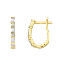 Load image into Gallery viewer, Scarlett Zirconia Hoop Earrings