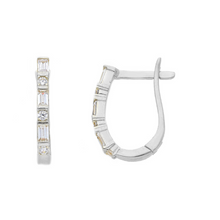 Load image into Gallery viewer, Scarlett Zirconia Hoop Earrings