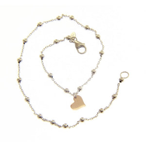 Angel's Anklet Pink Gold Heart